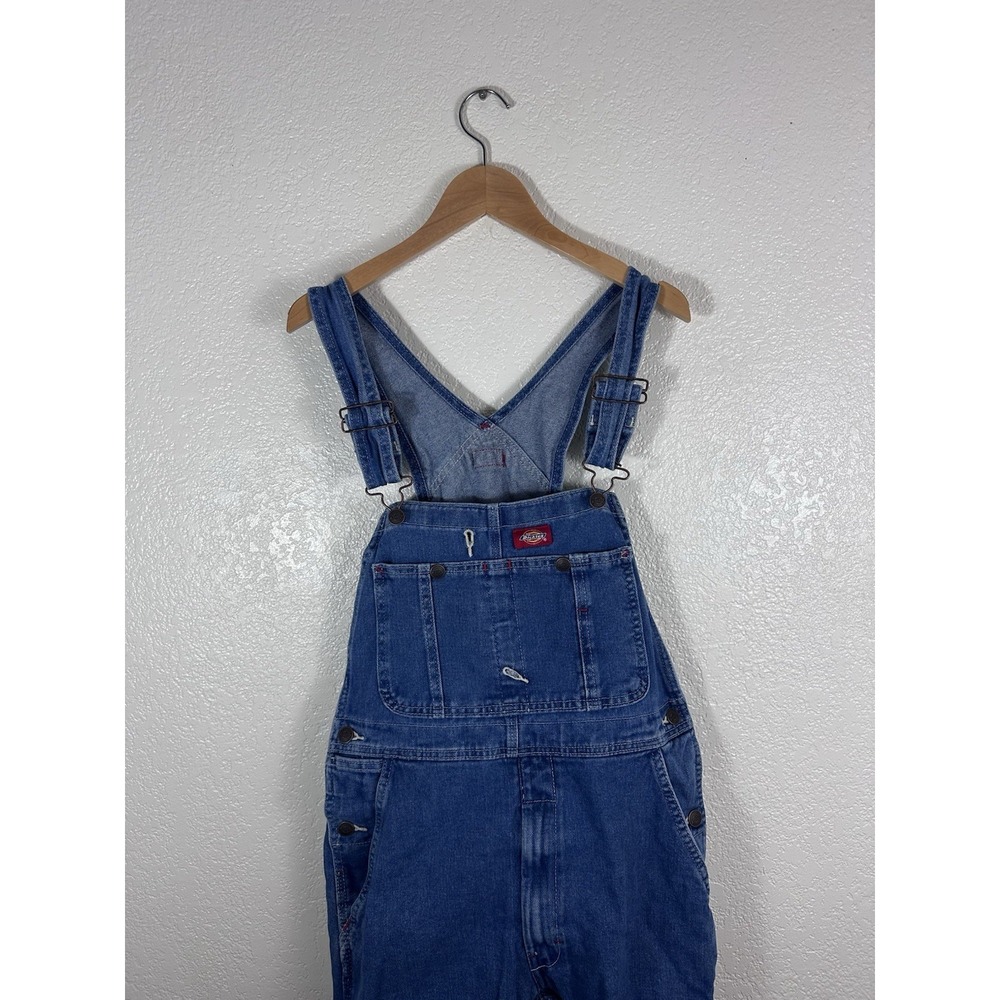 Dickies Dungarees Blue Overalls Denim Bib Work Wear Carpenter Size 30"x 30"